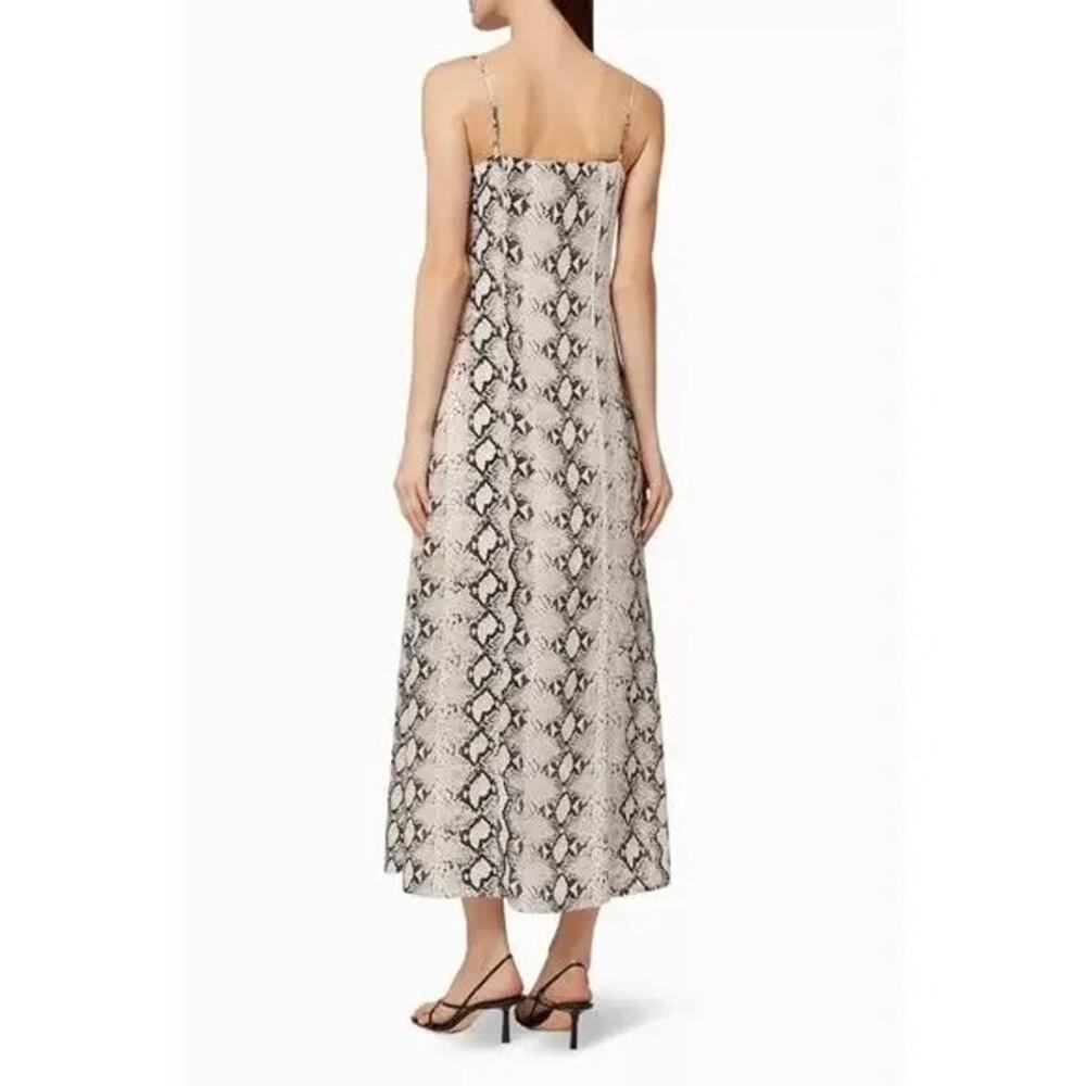 NWT L'agence Pink Python Print Silk Button Romee … - image 4